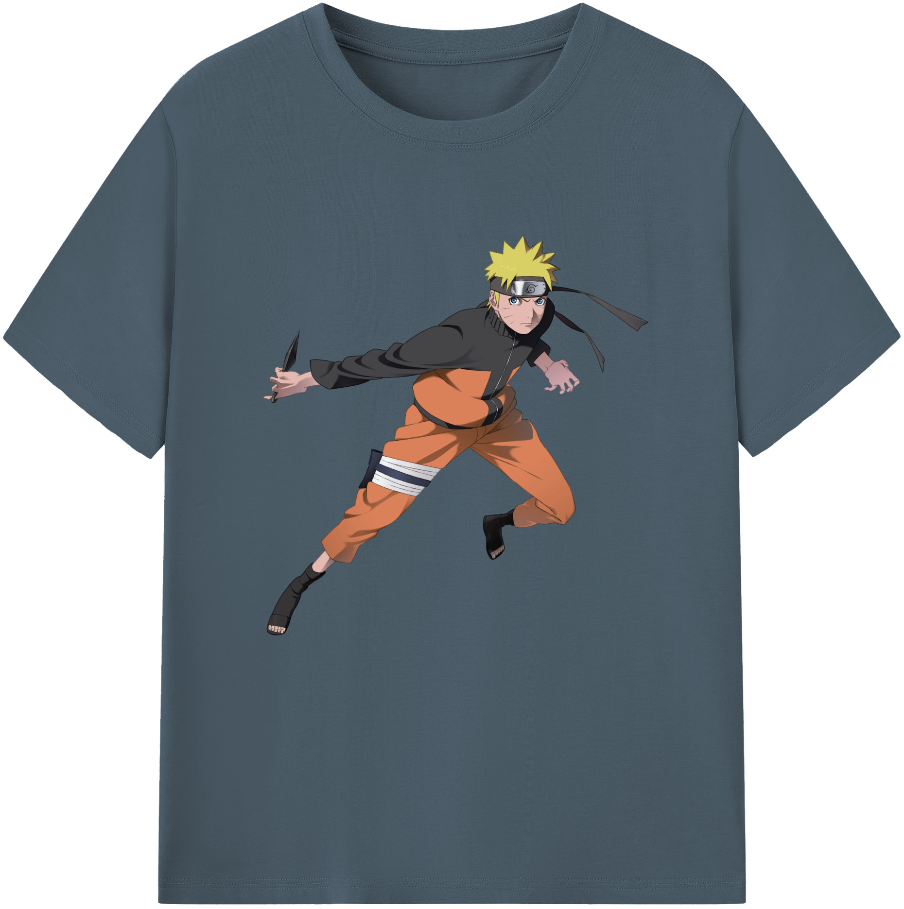 （画像用） NARUTO -ナルト- うずまき ナルト Uzumaki Naruto 綿100％半袖Tシャツ（フロントプリント）
